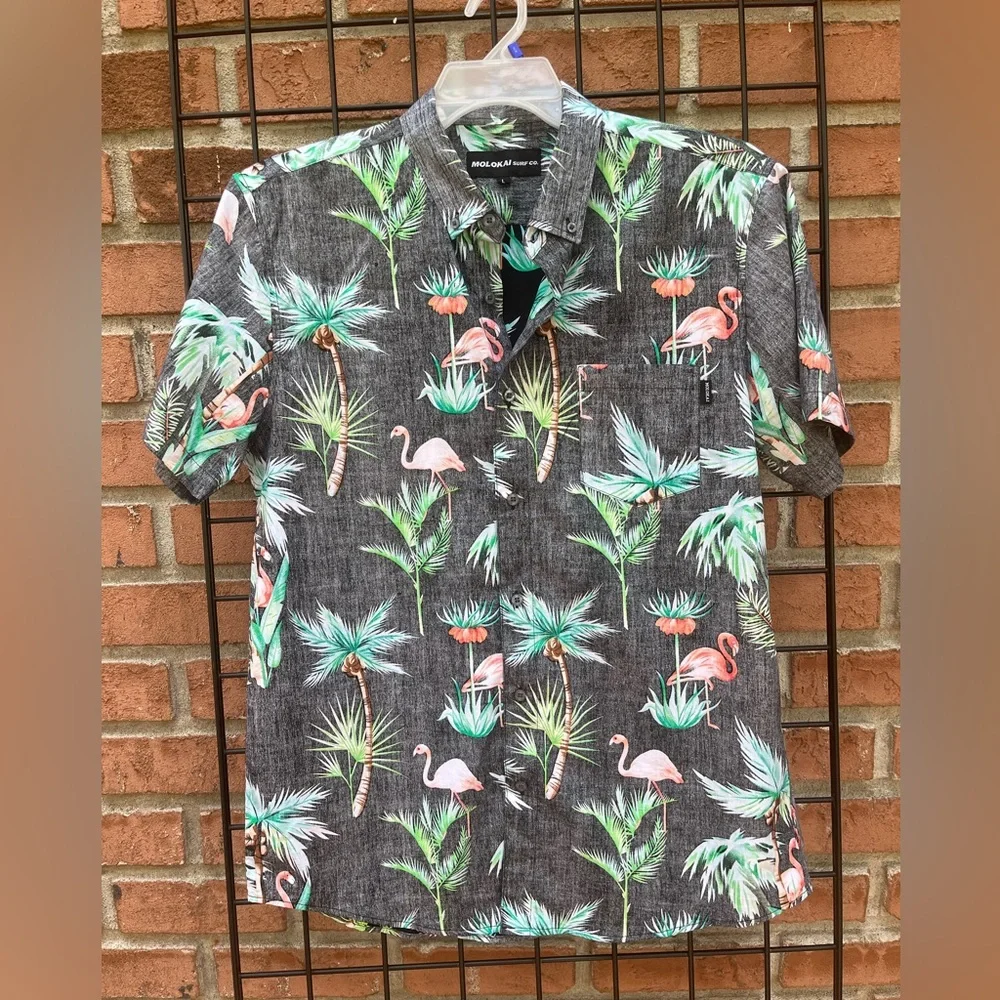 2 for $35 Molokai Surf Co with Flamingos - Picture 1 of 2